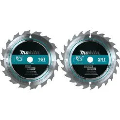 Makita 6-1/2 In. Carbide-Tipped Circular Saw Blade (2-Pieces)