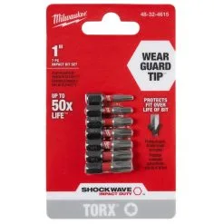 Milwaukee SHOCKWAVE 7-Piece Impact Torx Insert Bit Set